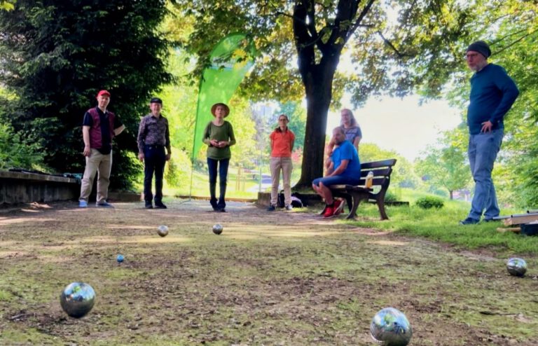 Boulespielen als Zeichen für ein starkes Europa