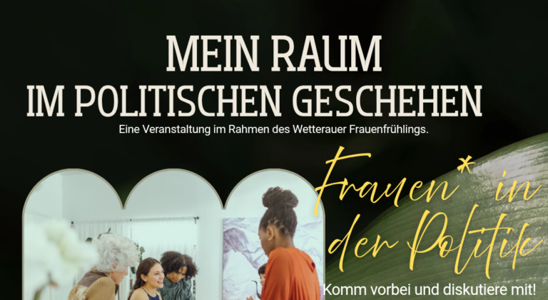 Frauen in der Politik: Grüne laden zur Diskussionsveranstaltung im Rahmen des Frauenfrühlings Wetterau ein