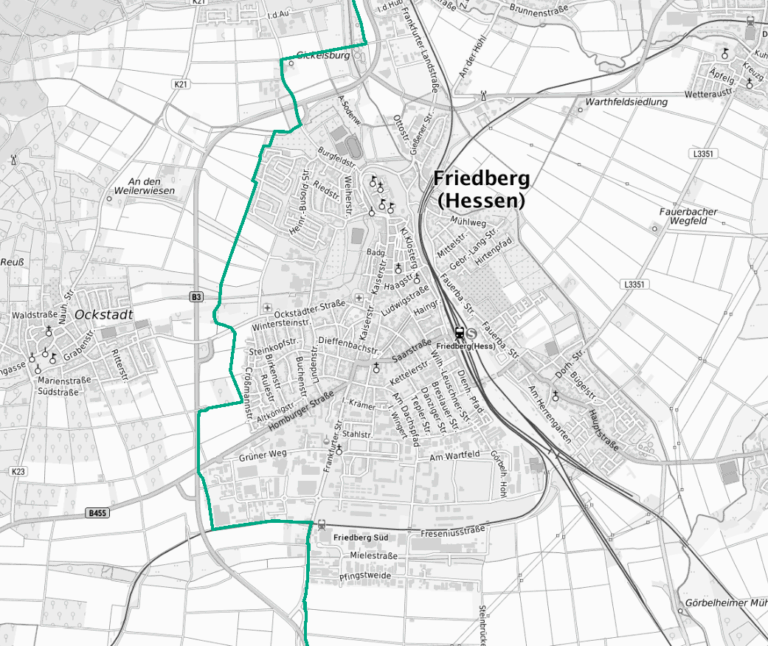 Friedbergs Radverkehr konfliktfrei(er) in den FRM6 einbinden
